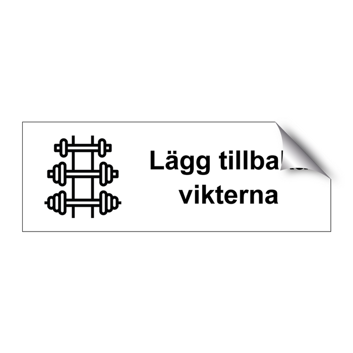 Lägg tillbaka vikterna & Lägg tillbaka vikterna