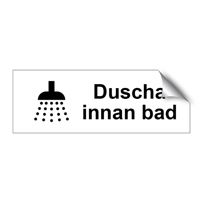 Duscha innan bad & Duscha innan bad