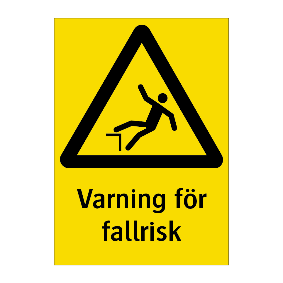 Varning för fallrisk
