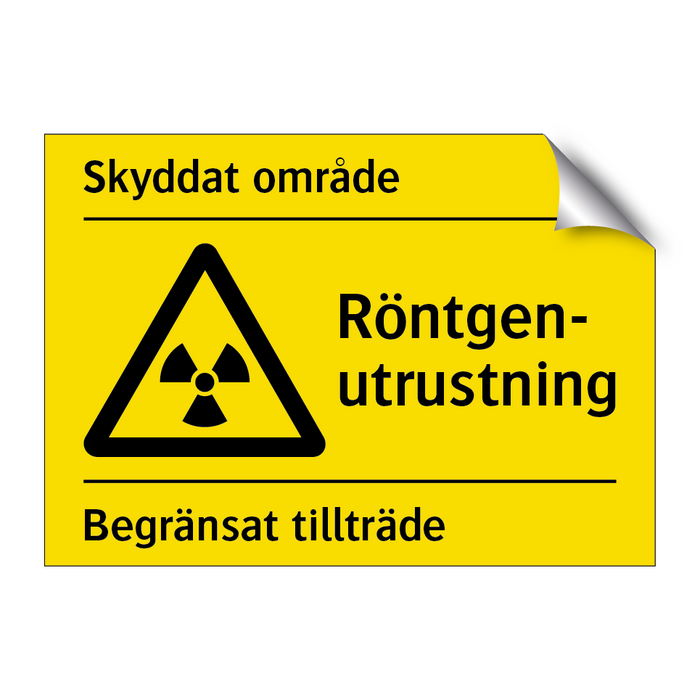 Röntgenutrustning skyddat område & Röntgenutrustning skyddat område