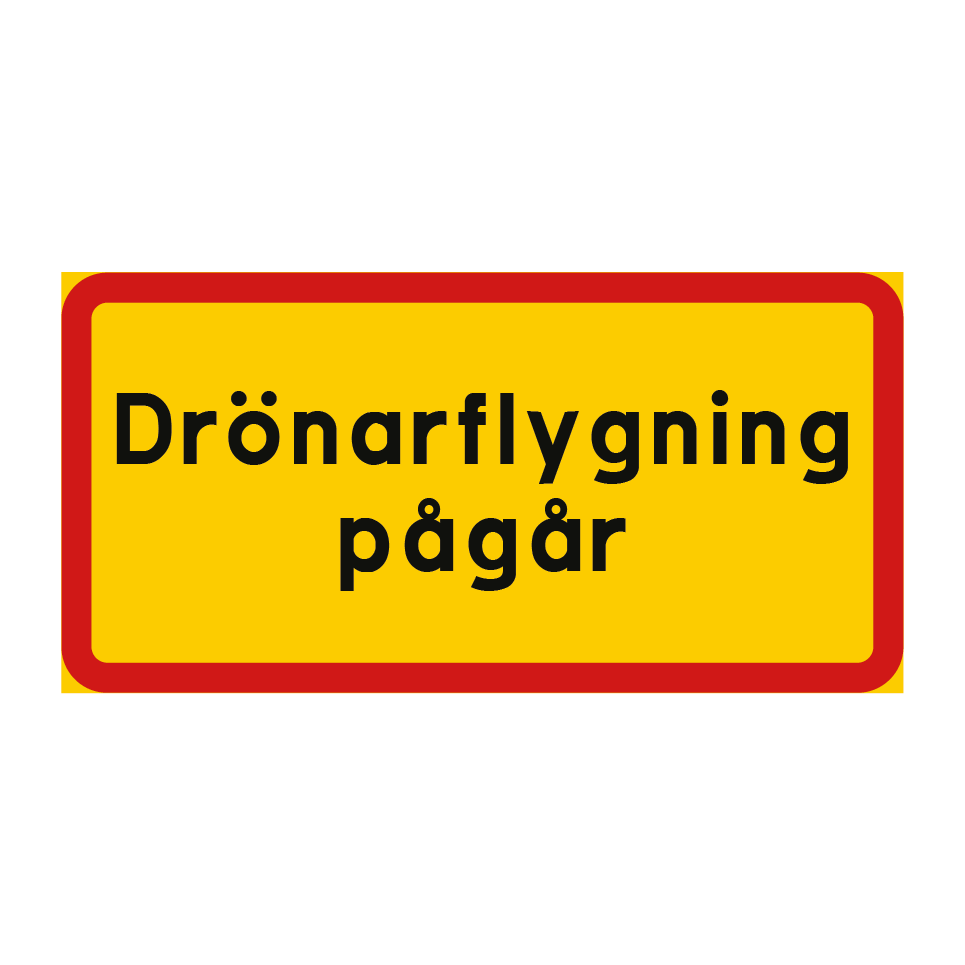 Drönarflygning pågår & Drönarflygning pågår & Drönarflygning pågår